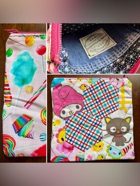 Hexagons Square Zipper Pouch - Chococat My Melody